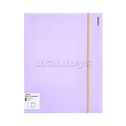 Папка на  резинках  "Pastel" A4  450 мкм, фактура "песок" вертикальная резинка,