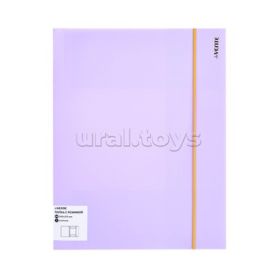 Папка на  резинках  "Pastel" A4  450 мкм, фактура "песок" вертикальная резинка,