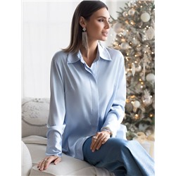 Блузка из сатина с эластаном