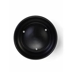 Горшок - бонсайница «Огма» для кактусов и суккулентов, 1.4 л, d=18 см, h=6.5 см, керамика, с поддоном, чёрный