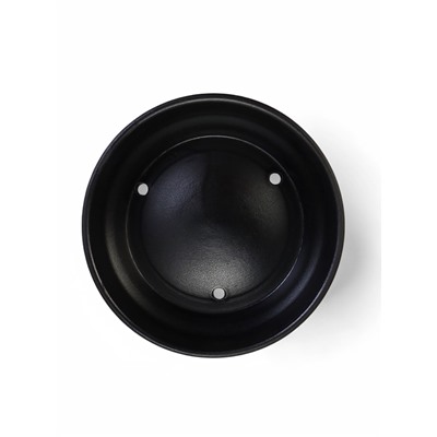 Горшок - бонсайница «Огма» для кактусов и суккулентов, 1.4 л, d=18 см, h=6.5 см, керамика, с поддоном, чёрный