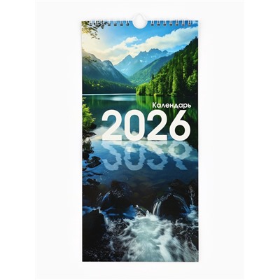 Календарь на ригеле «Природа 2026» 16.5×34 см