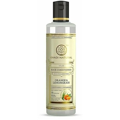 Khadi Natural Кондиционер для волос "Апельсин + Лемонграсс" (без парабенов и СЛС) 210 мл