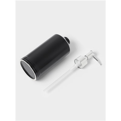 Аксессуары для ванной «Лофт», 4 предмета, мыльница, дозатор для мыла 420 мл, 2 стакана, чёрные