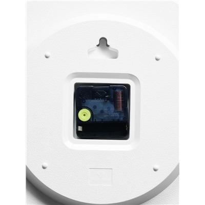 Часы настенные классические, бесшумные, плавный ход, d=39.5 см, белые, от батарейки 1×АА