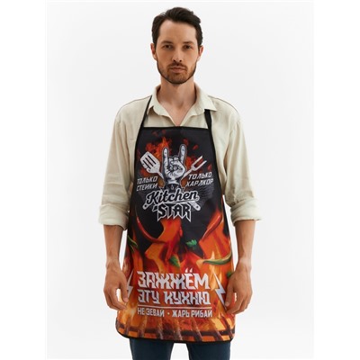 Фартук Kitchen star, черный, 65×80 см, оксфорд 210 г/м²