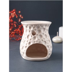 Аромалампа для эфирных масел «Пузырьки», керамика, белый, 8.5×8.5×9.5 см