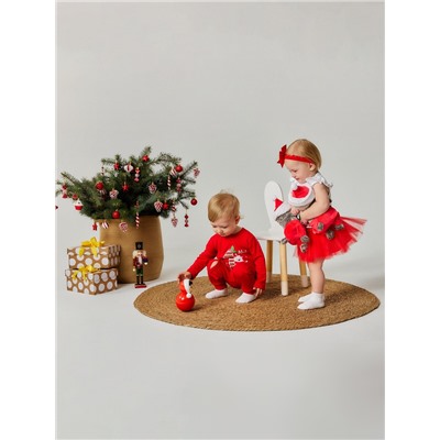 Набор для фотосессии «Крошка Я. Праздничный»: юбка и повязка на голову, красный, рост 62-86