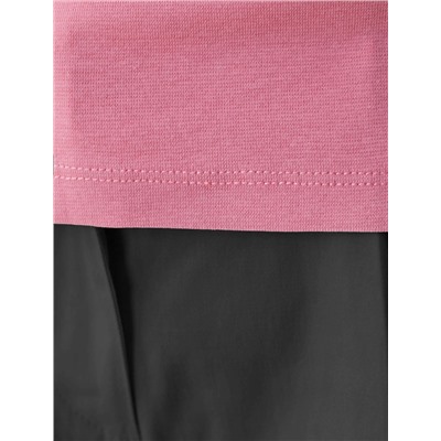 Футболка из плотного трикотажа с плетением риб 1*1