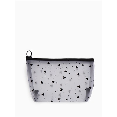 Косметичка женская Little love, с рисунком, на молнии, белая