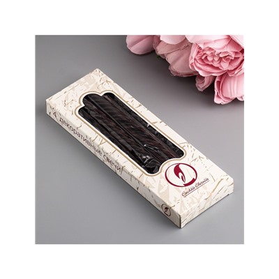 Набор свечей витых, 2.3×24.5 см, 5 ч, 50 г, 4 шт., чёрный