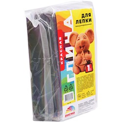 Глина для лепки вакуумированная, красная 1 кг,