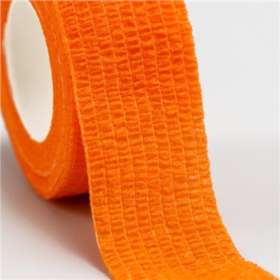 Бинт самофиксирующийся, 2.5 см, максимальная растяжимость 4.5 м, оранжевый