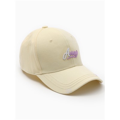 Кепка женская MINAKU, светло-жёлтая, размер 58, хлопок 100%