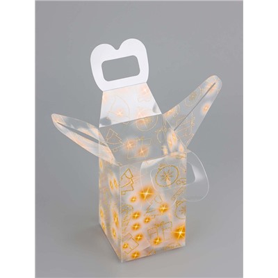 Коробка подарочная новогодняя складная ПВХ «Загадай желание» 12×7×7 см