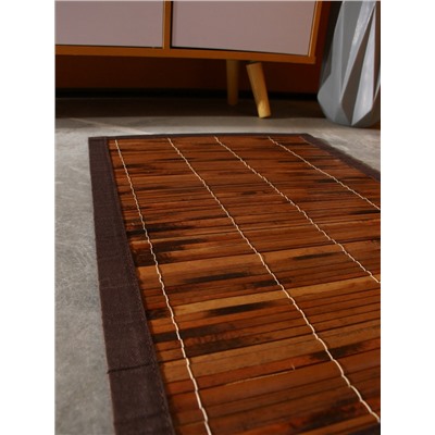 Коврик плетёный из кокосовых листьев, 60×40×0.7 см