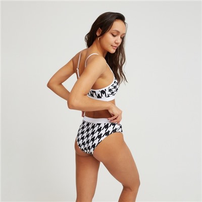 Купальник женский раздельный MINAKU цвет белый/чёрный, размер 48