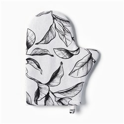 Варежка-прихватка «Доляна» Plant leaves, 20×27 см, 100% хлопок, 250 г/м²