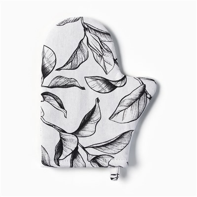 Варежка-прихватка «Доляна» Plant leaves, 20×27 см, 100% хлопок, 250 г/м²