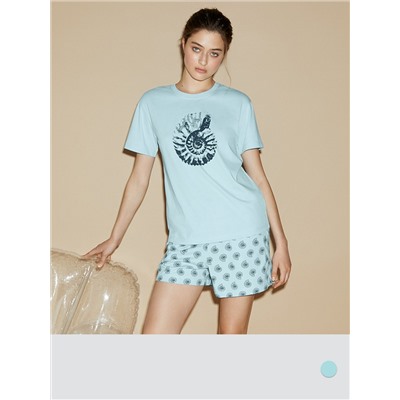 Omsa Пижама OmD 0235D NAUTILUS Пижама жен. (Футболка + шорты), СО
