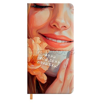 Записная книжка Escalada, 77х149 мм, 64 л., "Улыбайся"