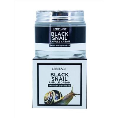 LEBELAGE - КРЕМ ДЛЯ ЛИЦА АМПУЛЬНЫЙ С ЭКСТРАКТОМ УЛИТОЧНОГО МУЦИНА AMPULE CREAM BLACK SNAIL, 70 ML