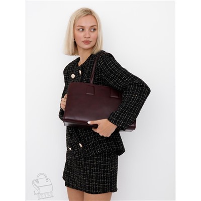 Сумка женская кожаная 1008M wine red Polina&Eiterou