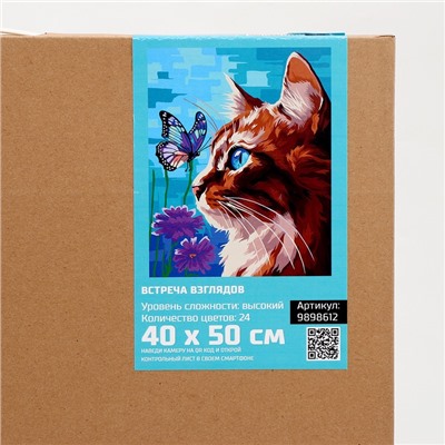 Картина по номерам на холсте с подрамником «Встреча взглядов» 40×50 см