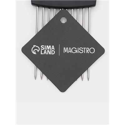 Держатель для нарезки лука Magistro, нержавеющая сталь, чёрный
