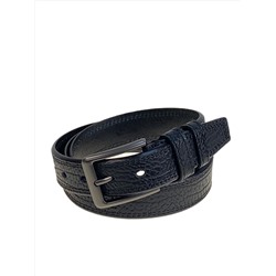 Ремень мужской из натуральной кожи, цвет черный