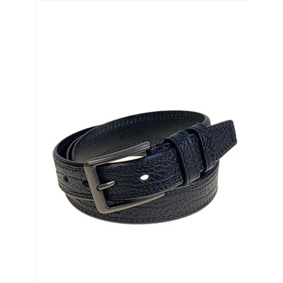 Ремень мужской из натуральной кожи, цвет черный