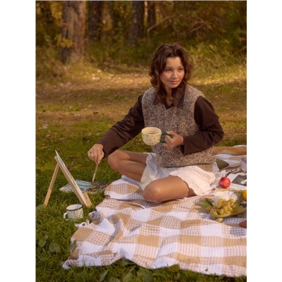 Кружка Flowers, керамика, 350 мл, 15×9×7 см, бежевая