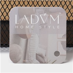 Корзинка универсальная LaDо́m «Половинки», прямоугольная, с ручкой, 32.5×24.5×11.5 см, чёрная