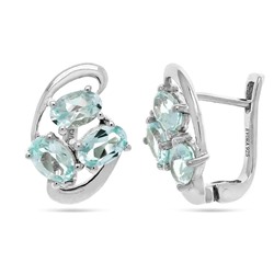 Серьги из серебра топаз, Прелесть