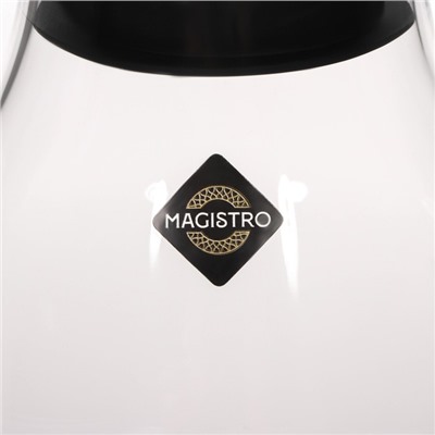 Графин Magistro «Богема», 1 л, с крышкой-клапаном, стекло, прозрачный