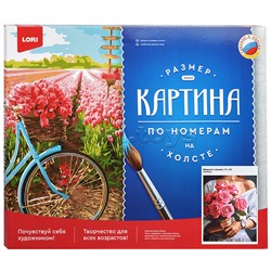 Картина по номерам холст на подрамнике 40*50см "Девушка с розами"