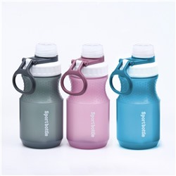 Бутылка для воды, 380 мл, 15.6×7.3×6.7 см, цвет МИКС