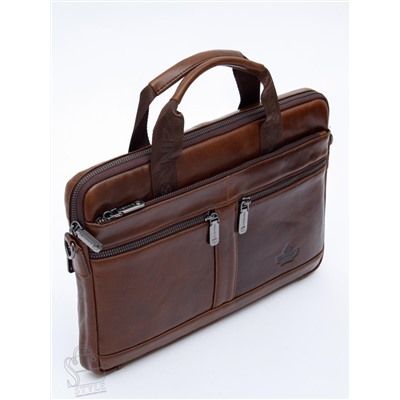 Портфель мужской кожаный 33773Z coffee Zinimsk