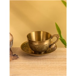 Чайная пара «Антик», 12×11.5×6 см, латунь