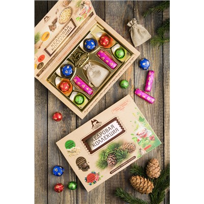 "Кедровая коллекция" шоколадные конфеты Ассорти / коробка / 120 гр / ТМ Территория Тайги