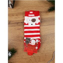 Носки р. 35-40 Новый год короткие / L819 / уп 10/1200/ ОДНА ПАРА/ МАРКА
