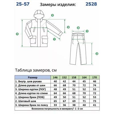 Костюм 2528 серый