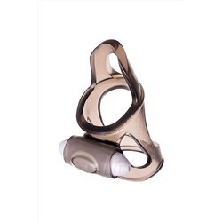 Дымчатая насадка на пенис Toyfa XLover с вибропулей