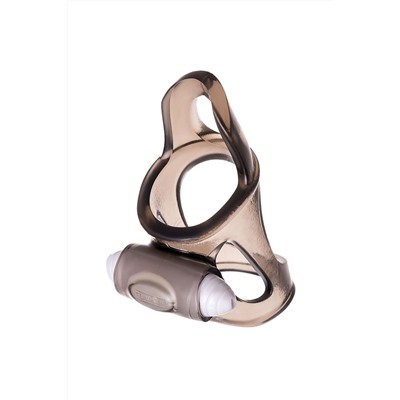 Дымчатая насадка на пенис Toyfa XLover с вибропулей