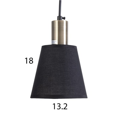 Люстра «Айрис», 1×60 Вт Е27, чёрный, 15×15×20(100) см