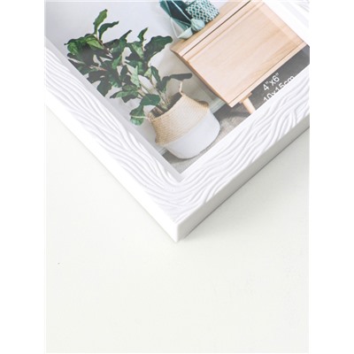 Фоторамка - коллаж на 2 фото 10×15 см «Птицы на веточке», пластик, белая, 17.5×29.5 см