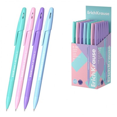 Ручка шариковая R-301 Pastel Stick синяя 0.7мм 55387 ErichKrause