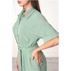 Женское платье-рубашка из ткани-жатка Happyfox