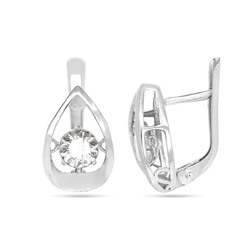 Серьги из серебра куб.циркон., А-2129054/9