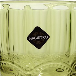 Бокал для вина Magistro «Ла-Манш», 250 мл, 8×15.5 см, стекло, зелёный